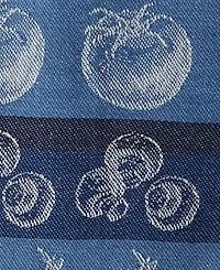 Design Imports Assorted Pattern, Kitchen Collection, Dishtowels Dishcloth, Marine Blue, 5 Piece