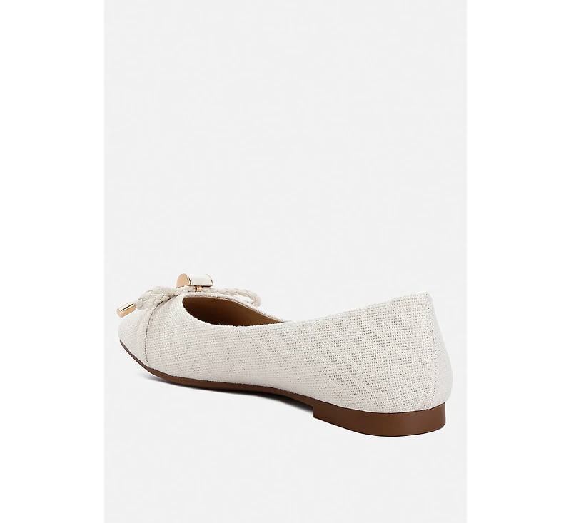 moi metallic embellished flat ballerinas