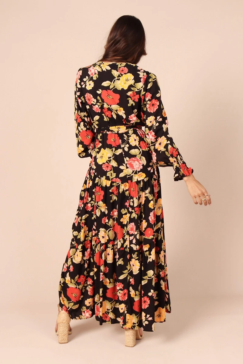 Petal and Pup Women's Wrap Jacket Maxi Dress