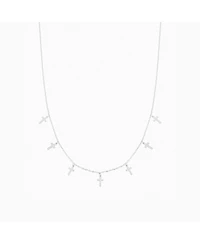 Sterling Silver Brianna Cross Necklace
