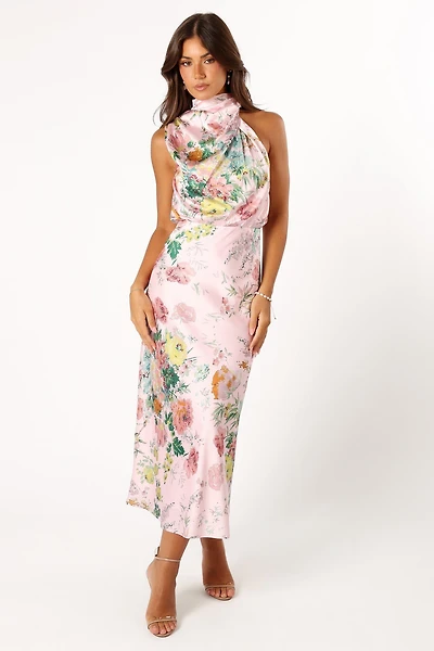 Petal and Pup Women's Anabelle Halter Neck Midi Dress
