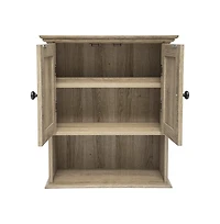 Merrick Lane Delilah Wall Mounted Bathroom Medicine Cabinet With Adjustable Shelf, Lower Open And Magnetic Closure Doors