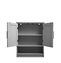 Merrick Lane Vigo Over The Toilet Bathroom Organizer With Shelves And Magnetic Closure Doors