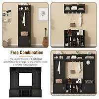 Simplie Fun White Multi-functional Hall Tree with Storage