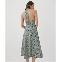Pact Women's Organic Cotton Fit & Flare Modern Halter Dress