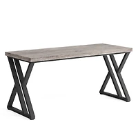 Tribesigns Writing Computer Desk, 55 inch Heavy Duty Study Desk with Z-Shaped Metal Leg, Modern Simple Home Office
