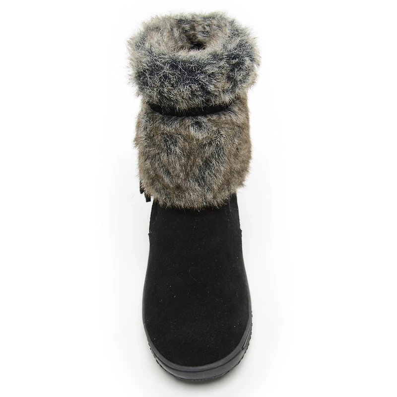 Minnetonka Women's Everett Faux Fur Trim Mid-Calf Boots