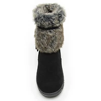 Minnetonka Women's Everett Faux Fur Trim Mid-Calf Boots