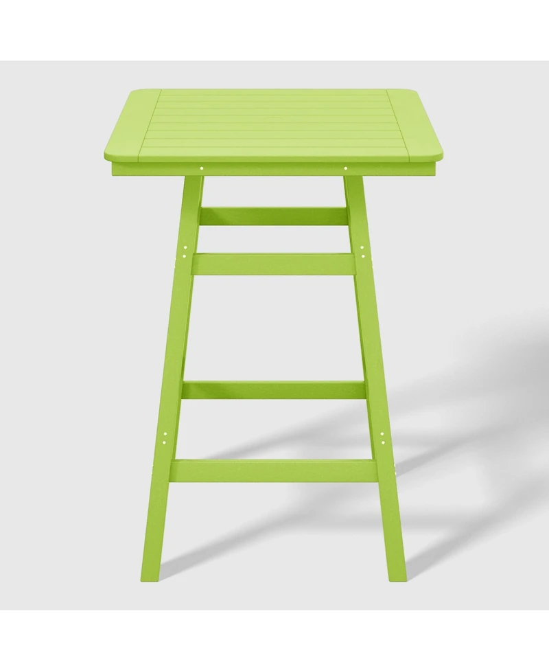 WestinTrends 42" Square Outdoor Patio Bistro Bar Table With Umbrella Hole