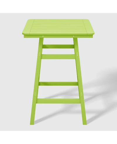 WestinTrends 42" Square Outdoor Patio Bistro Bar Table With Umbrella Hole