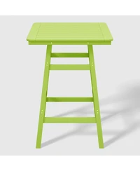 WestinTrends 42" Square Outdoor Patio Bistro Bar Table With Umbrella Hole