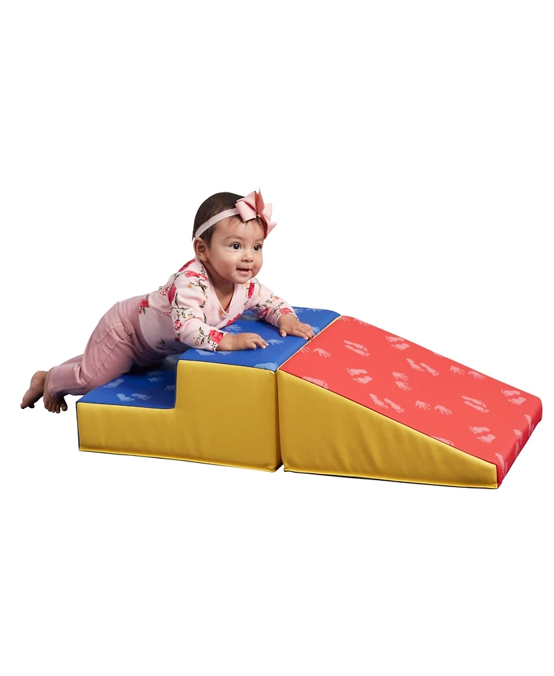 ECR4Kids SoftZone Junior Little Me Climb and Slide, Earthtone, 2-Piece