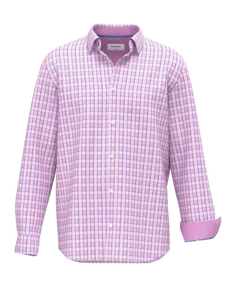 Duchamp London Men's Windowpane Dress Shirt