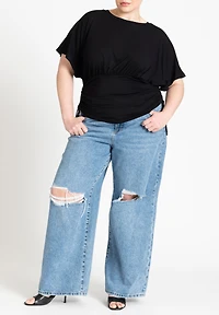 Eloquii Women's Kimono Sleeve Tee