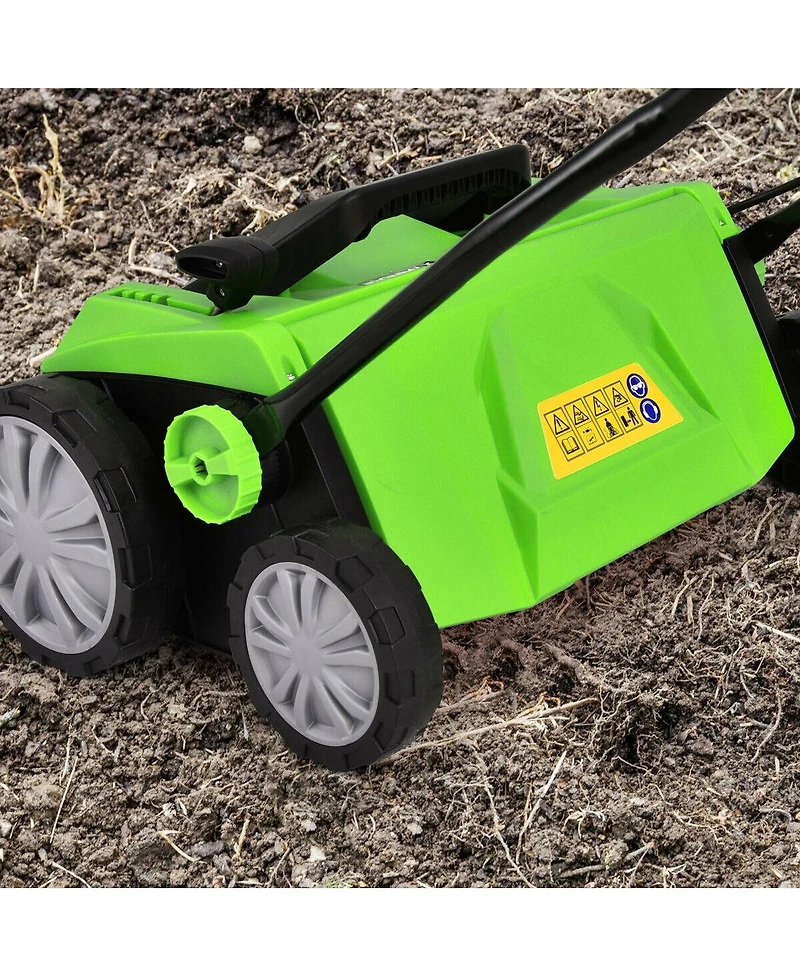 Slickblue 15 Inch 13 Amp Electric Scarifier with Collection Bag and Removable Blades