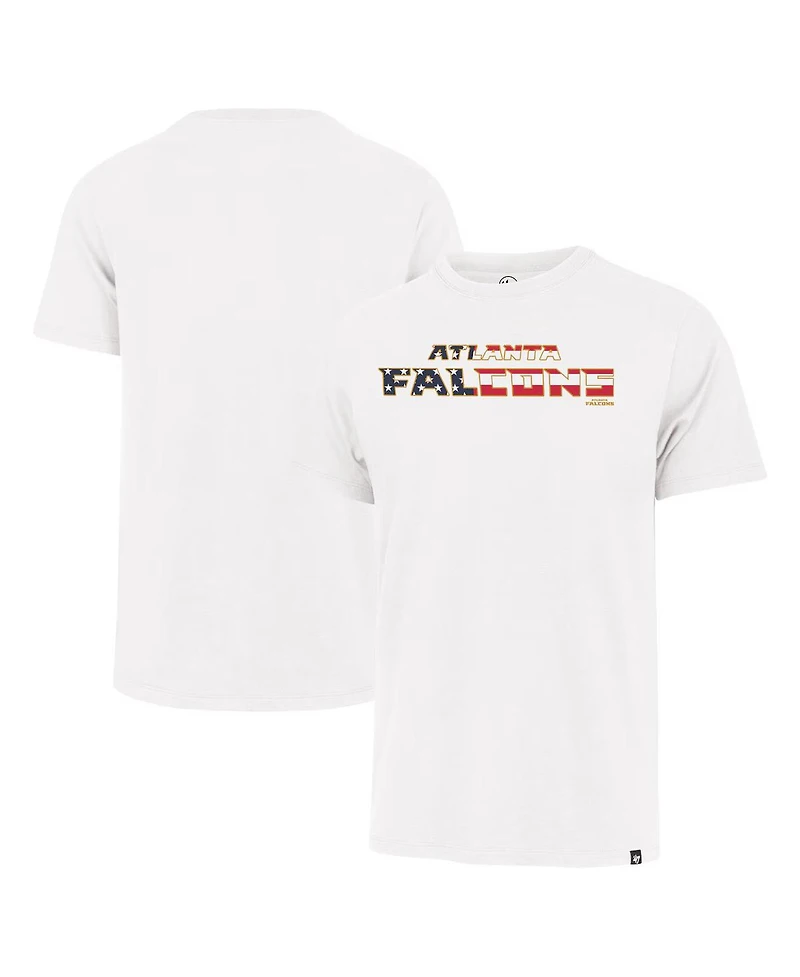 47 Men's White Atlanta Falcons Flag Script Franklin T-Shirt