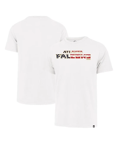47 Men's White Atlanta Falcons Flag Script Franklin T-Shirt