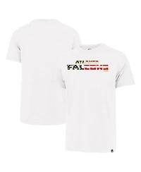 47 Men's White Atlanta Falcons Flag Script Franklin T-Shirt