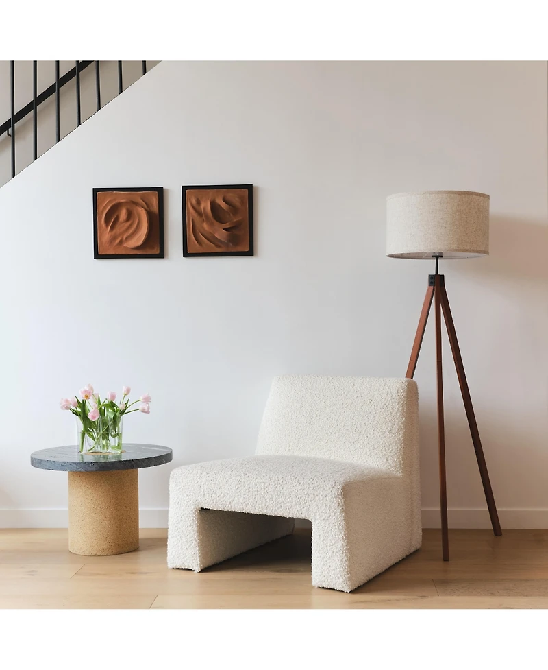 Eden 58" Led Traditional Tripod Floor Lamp with Fabric Drum Shade