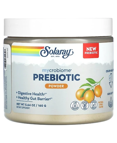 Solaray Mycrobiome Prebiotic Powder Natural Citrus - 5.64 oz (160 g)