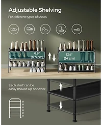 Slickblue Multi Tier Shoe Rack, Shoe Organizer, Fabric Shoe Shelf Storage