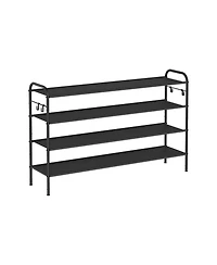 Slickblue Multi Tier Shoe Rack, Shoe Organizer, Fabric Shoe Shelf Storage, Height-Adjustable Shoe Rack