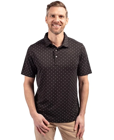 Cutter & Buck Virtue Eco Pique Tile Print Recycled Mens Tall Polo Shirt