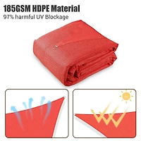 20x16 Ft 97% Uv Block Rectangle Sun Shade Sail Hdpe Cover Net Canopy Backyard