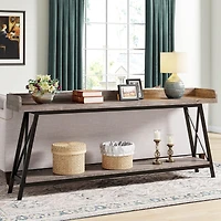 Tribesigns 70.87 inch Extra Long Console Table Behind Couch, Rustic Industrial Sofa Table for Living Room