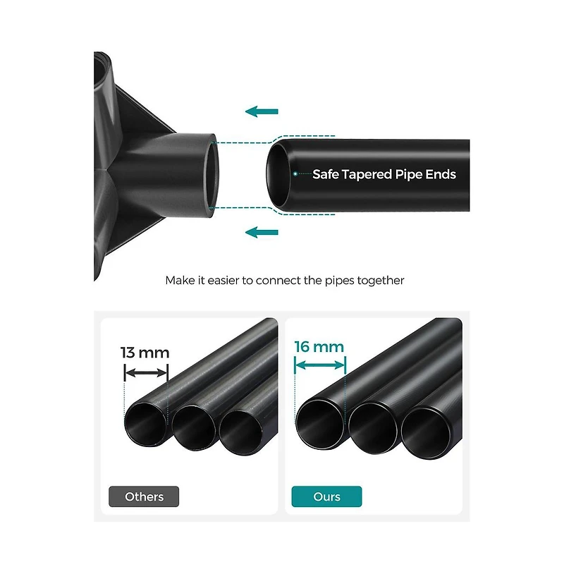 Slickblue Wardrobe, Closet, Portable Clothes Storage Organizer with Hanging Rail, Shelves, Fabric Cover