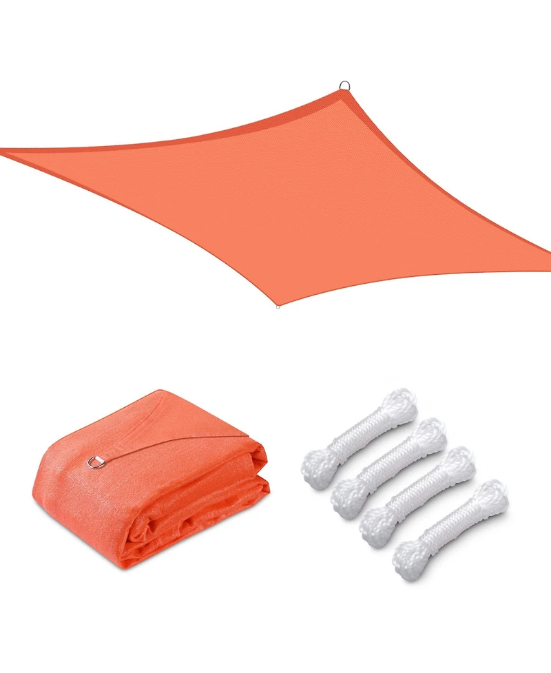 13x10 Ft 97% Uv Block Rectangle Sun Shade Sail Canopy Cover Net Outdoor Pool