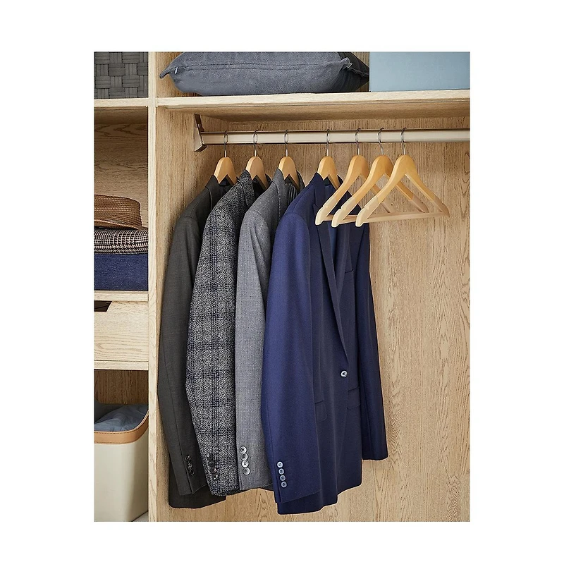 Slickblue Set Of 20 Velvet Wooden Hangers