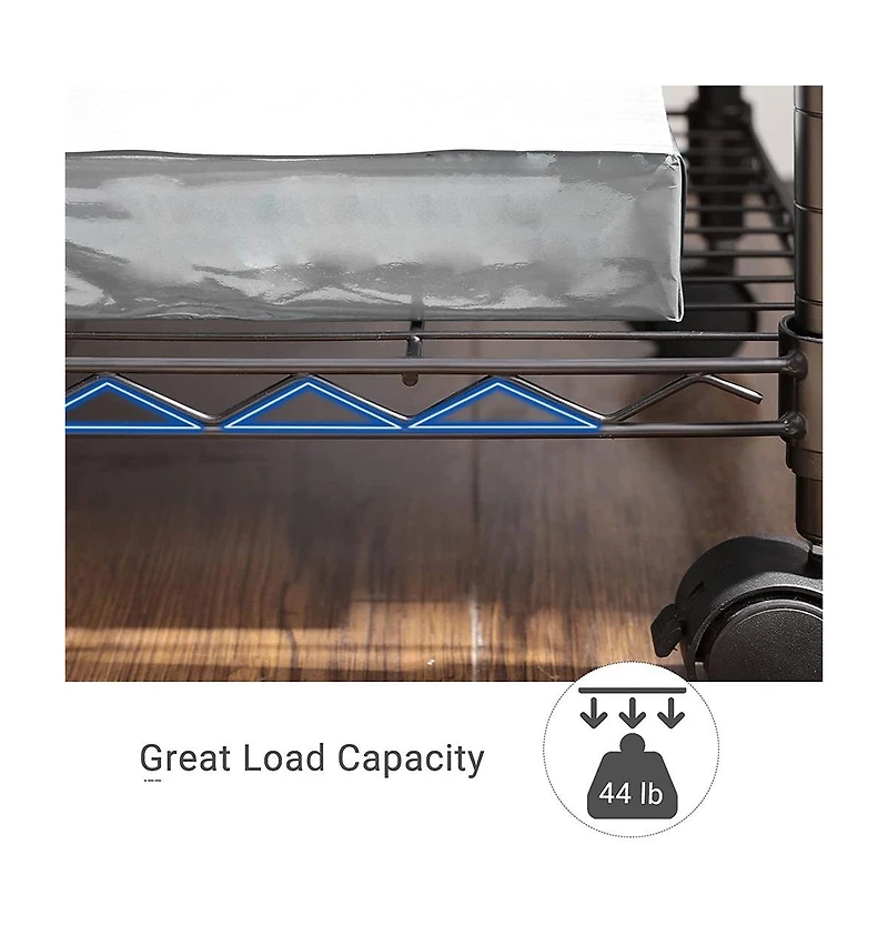 Slickblue 3-Tier Rolling Printer Cart