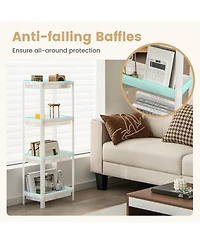 Sugift 2 Packs 4-Tier Detachable Slim Storage Cart with Drainage Holes for Small Space