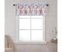 Kate Aurora Country Living Farmhouse 3 Pc Solid Cafe Kitchen Curtain Tier & Tucked Valance Set