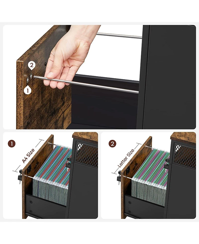 Slickblue Lockable File Cabinet for Secure Document Storage