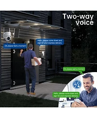 Eco4Life Smart Outdoor Ptz Battery Camera with Solar Panel