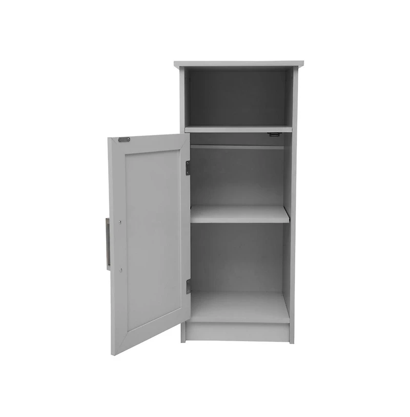 Merrick Lane Vigo Bathroom Storage Cabinet With Adjustable Cabinet Shelf, Upper Open Shelf, And Magnetic Closure Door