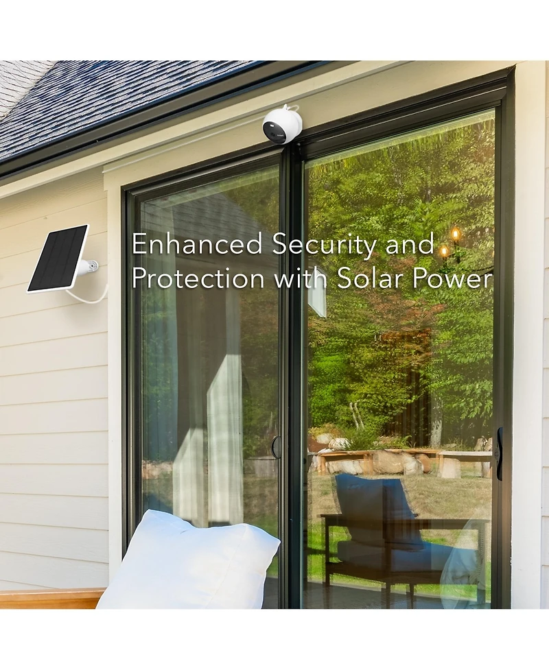 Wasserstein Solar Panel for Noorio Outdoor Security Cameras - 2W Solar Power