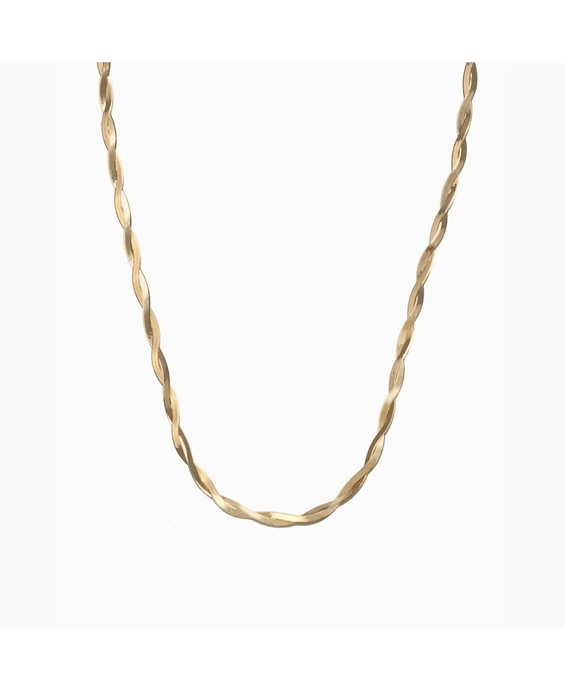 Sterling Silver 18k Gold Plated Cass Intertwined Snake Necklace