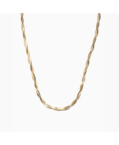 Sterling Silver 18k Gold Plated Cass Intertwined Snake Necklace