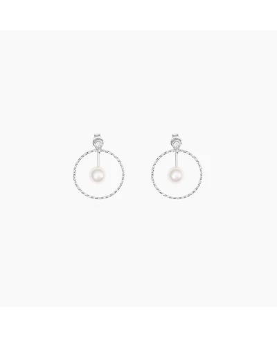 Sterling Silver Scarlet Cultured Pearl Earring Jacket