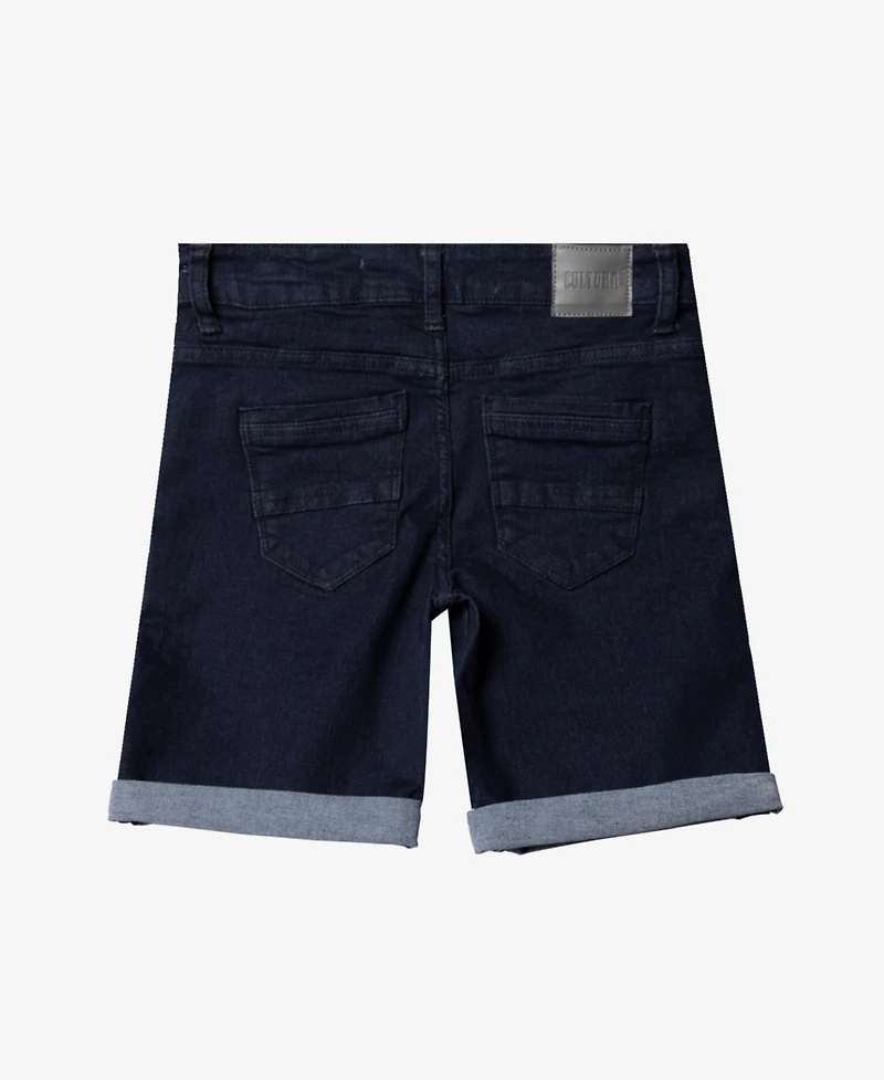 Cultura Little Boys Roll-Up Denim Shorts 2-Pack