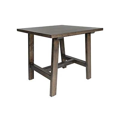 Merrick Lane Mabel Farmhouse Trestle End Table, Solid Wood Rustic Accent Table