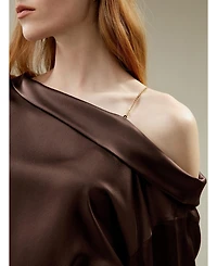 Lilysilk Women's Silk Chic One-Shoulder Top