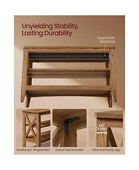 Entryway Storage Bench with Shelves for Shoes and Accessories in Living Room