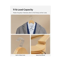 Slickblue Set Of 20 Velvet Wooden Hangers