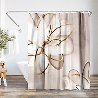 71x74 Floral Shower Curtain - Transparent Beauty by Pi Creative Art