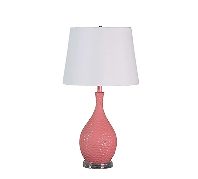 Streamdale 28" Pink Telli Pebble Mid-Century Resin Table Lamp
