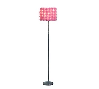 Streamdale 63"In Pink Roses In Bloom Acrylic/Metal Floor Lamp